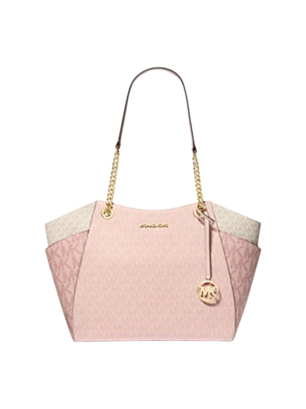 Michael Kors Large Jet Set Tote Bag Pink Multi Logo